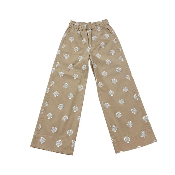 J. Crew Seashell Print Wide Leg Chinos Size XS/XXS - Picture 1 of 7